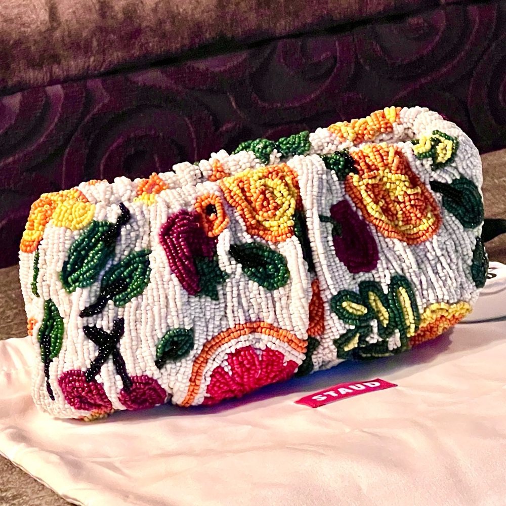 🌺🎉HP🎉🌺 NWT Staud Beaded Bean Bag Fruit Salad - Picture 9 of 16